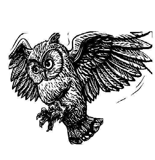 coloriage la chouette de harry potter